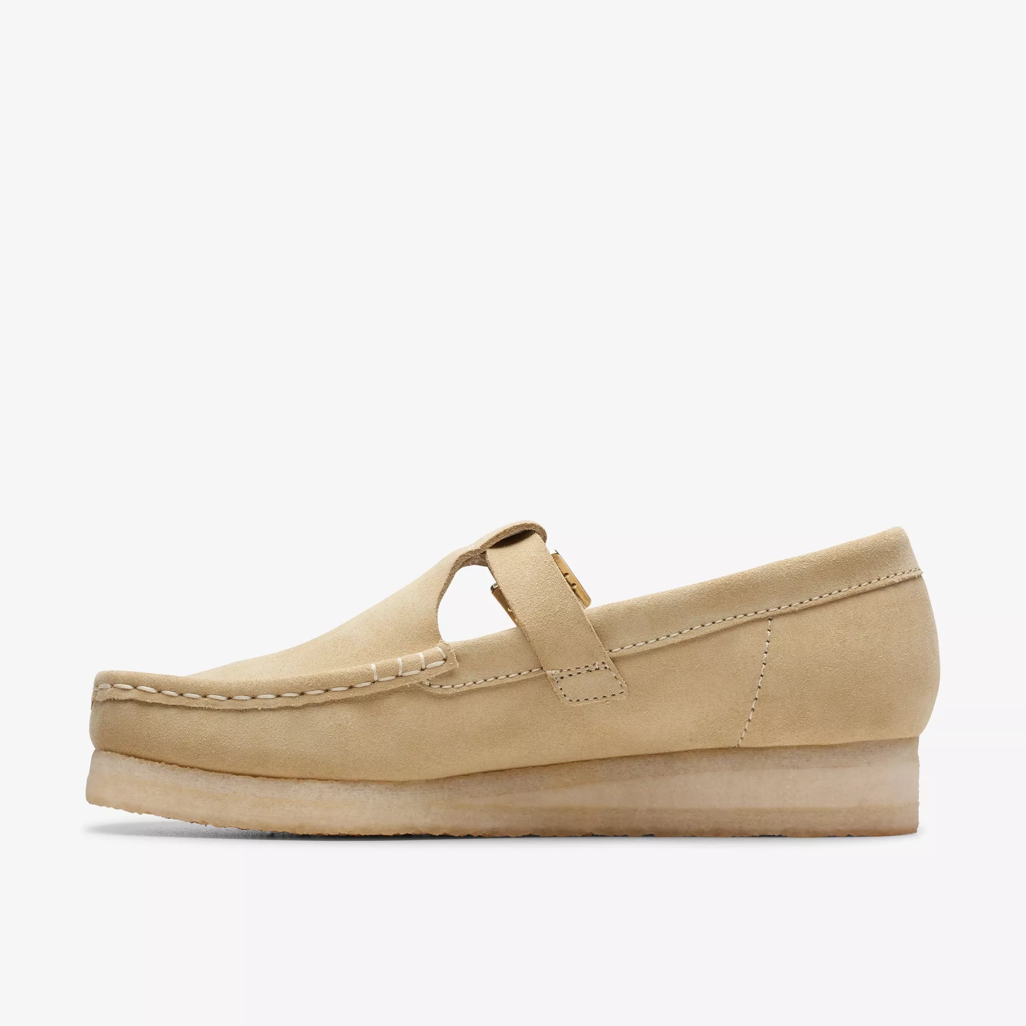 Clarks Wallabee T Bar Maple Suede