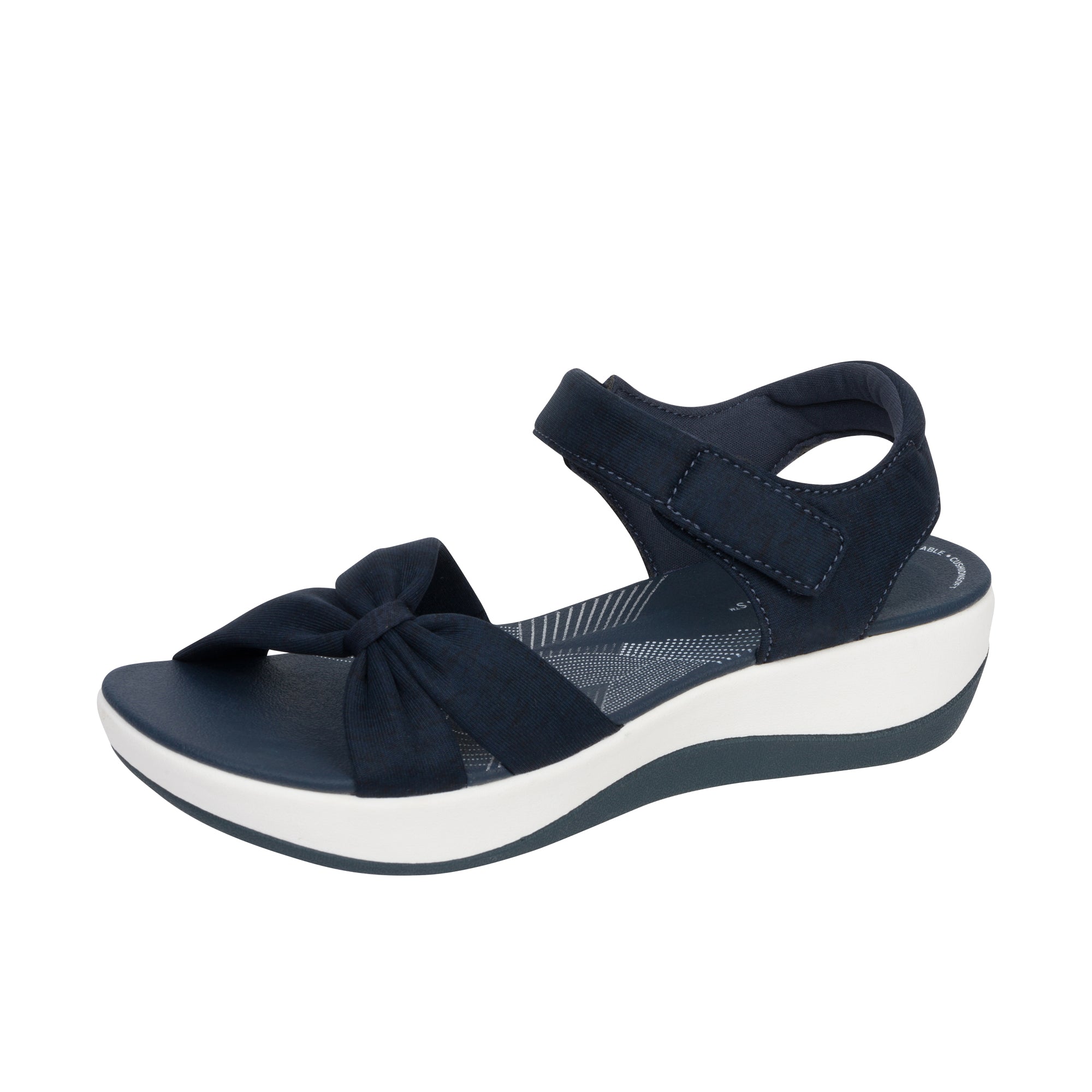 Clarks Womens Arla Shore Navy Textile