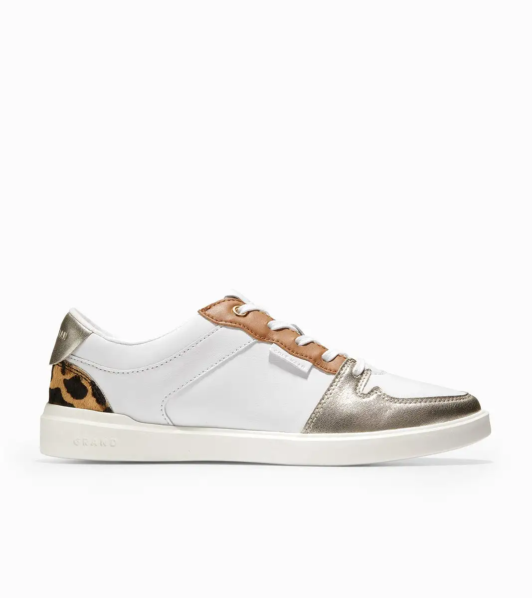 Cole Haan Grand Crosscourt Modern Tennis Optic White/Gold Metallic Sneakers