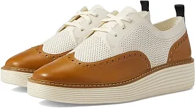 Cole Haan Original Grand Platform Wingtip Oxford Egret Nubuck/Cinnabar Sneakers