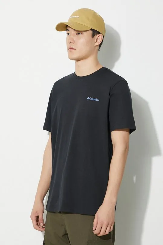 Columbia cotton t-shirt black color