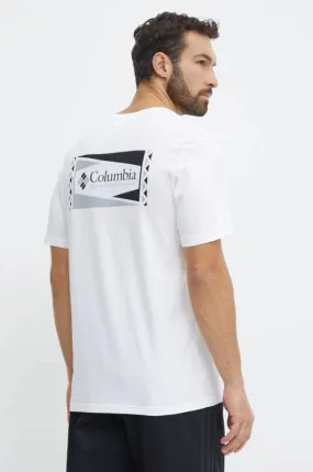 Columbia cotton t-shirt white color with a print