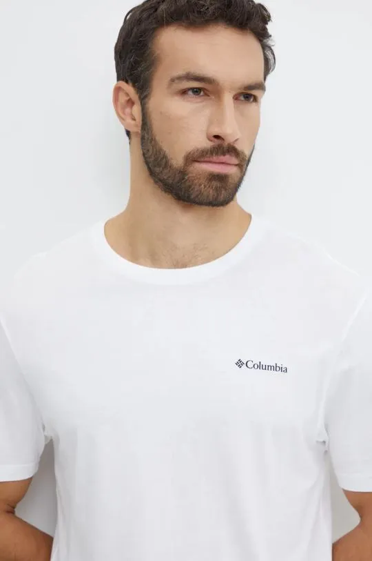 Columbia cotton t-shirt white color with a print