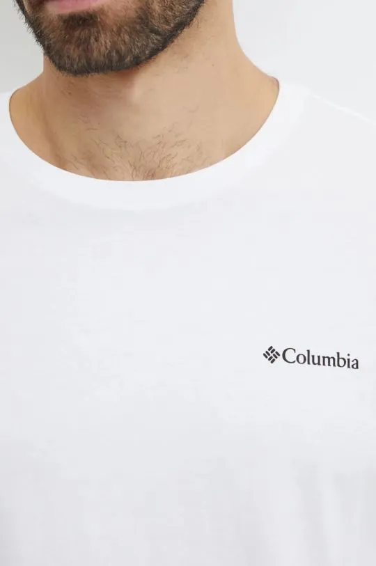 Columbia cotton t-shirt white color with a print