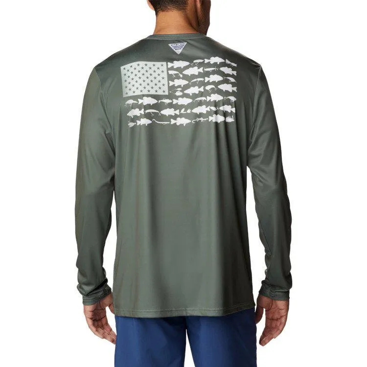 Columbia Men's Terminal Tackle PFG Fish Flag Long Sleeve Shirt