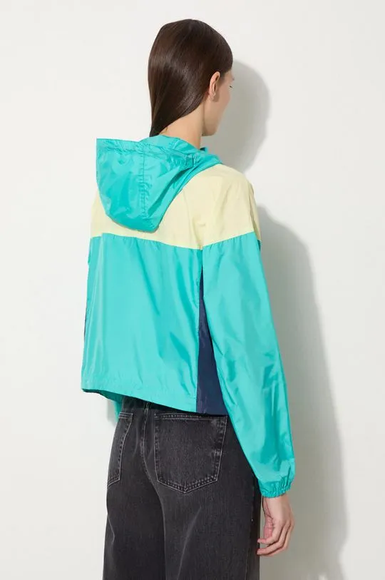 Columbia outdoor jacket Flash Challenger turquoise color