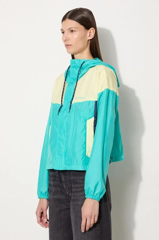 Columbia outdoor jacket Flash Challenger turquoise color