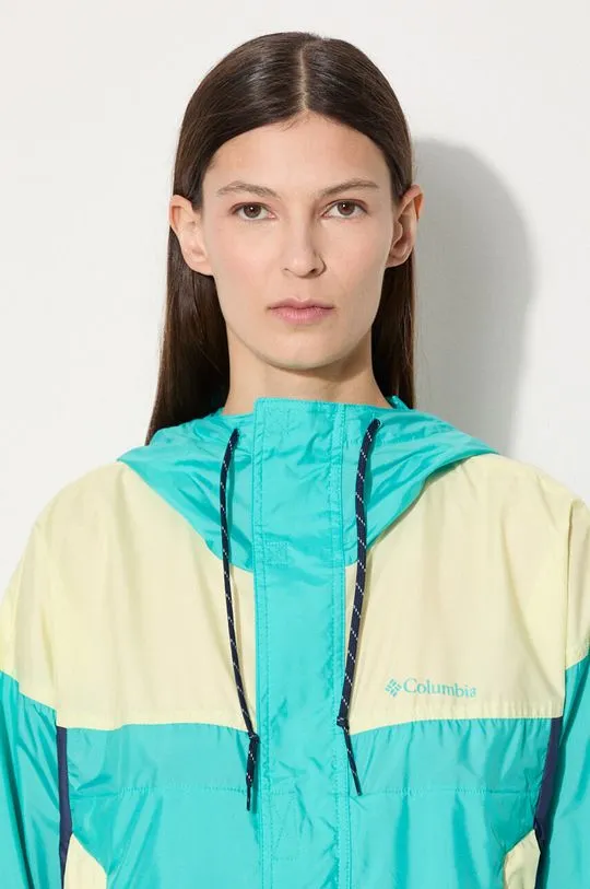 Columbia outdoor jacket Flash Challenger turquoise color