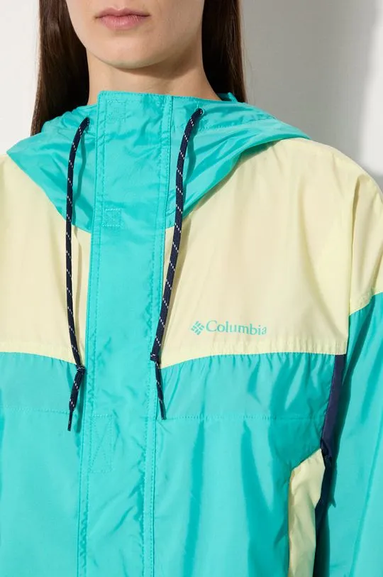 Columbia outdoor jacket Flash Challenger turquoise color