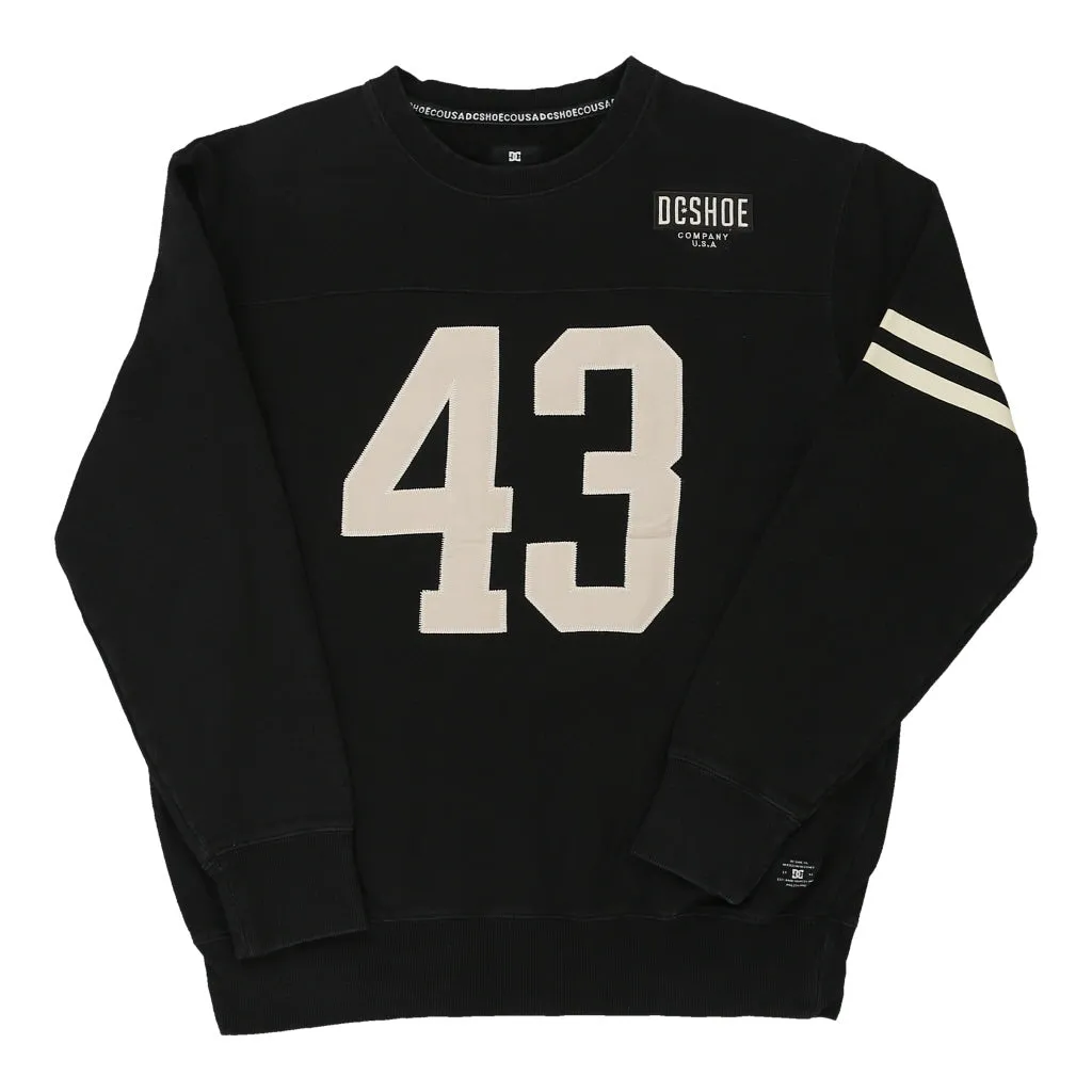 Dc Shoes Sweatshirt - Large Black Cotton Blend