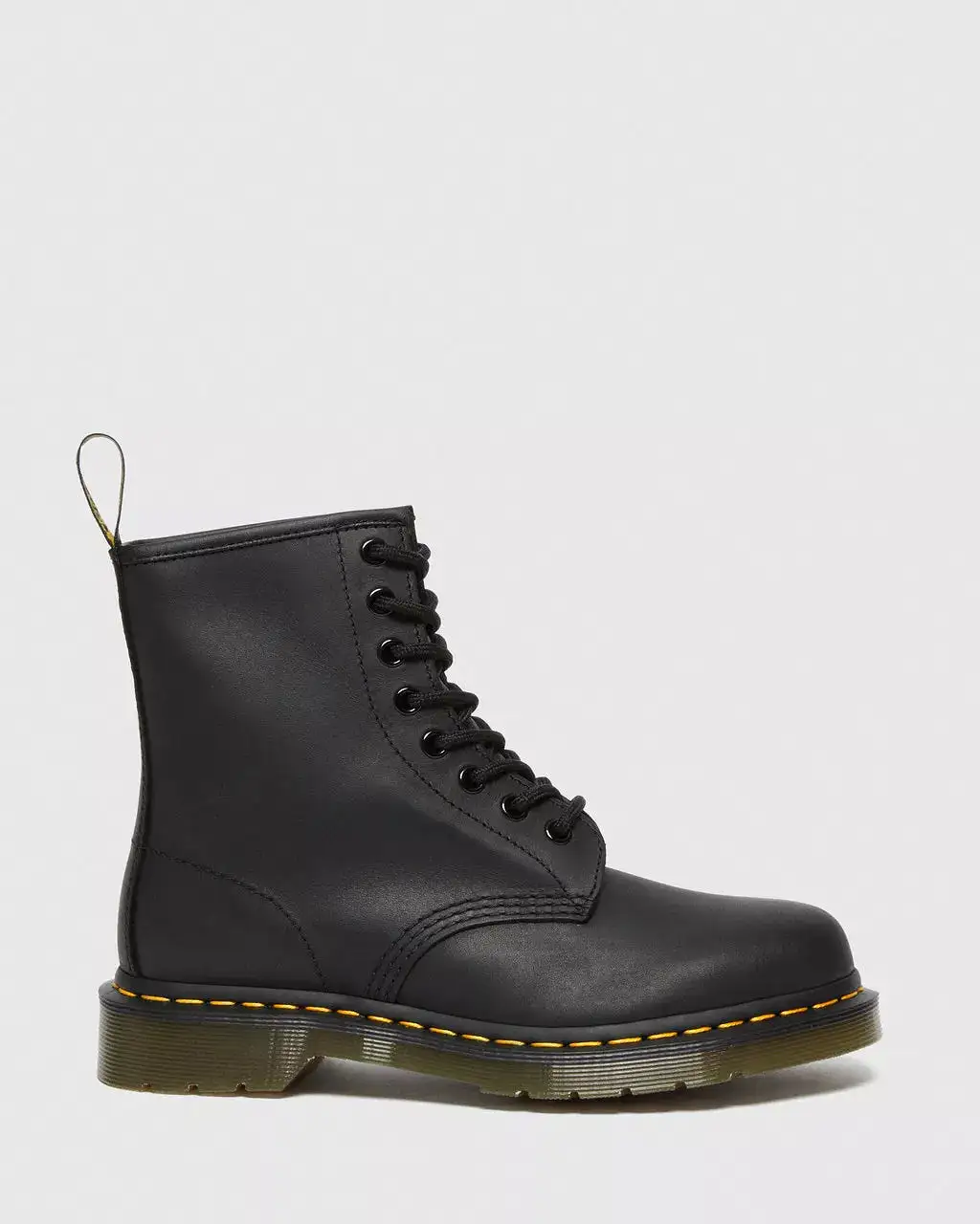 Doc Martens UNISEX 1460 GREASY LEATHER LACE UP BOOTS (BLACK GREASY LEATHER)