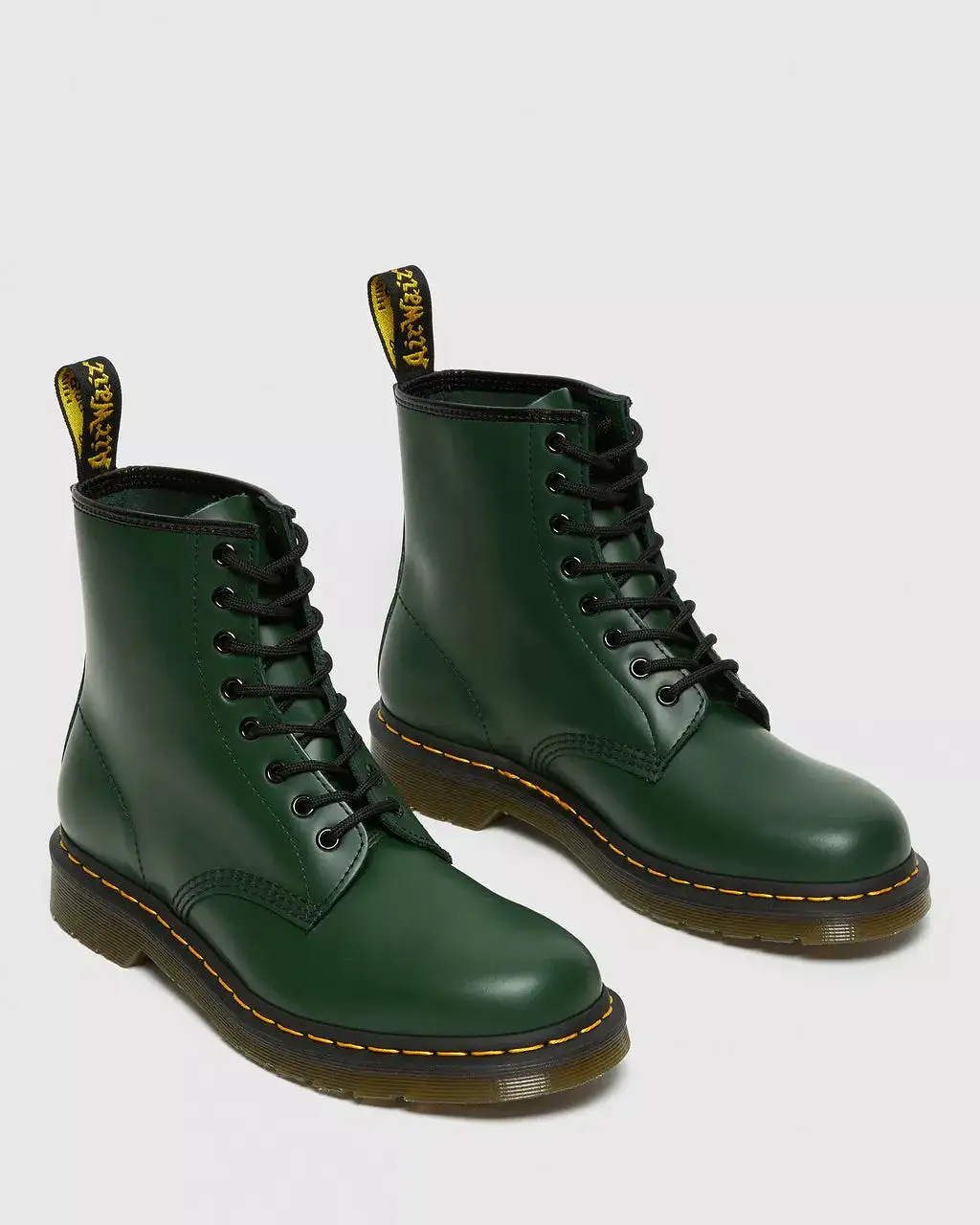 Doc Martens UNISEX 1460 SMOOTH LEATHER LACE UP BOOTS (GREEN SMOOTH)