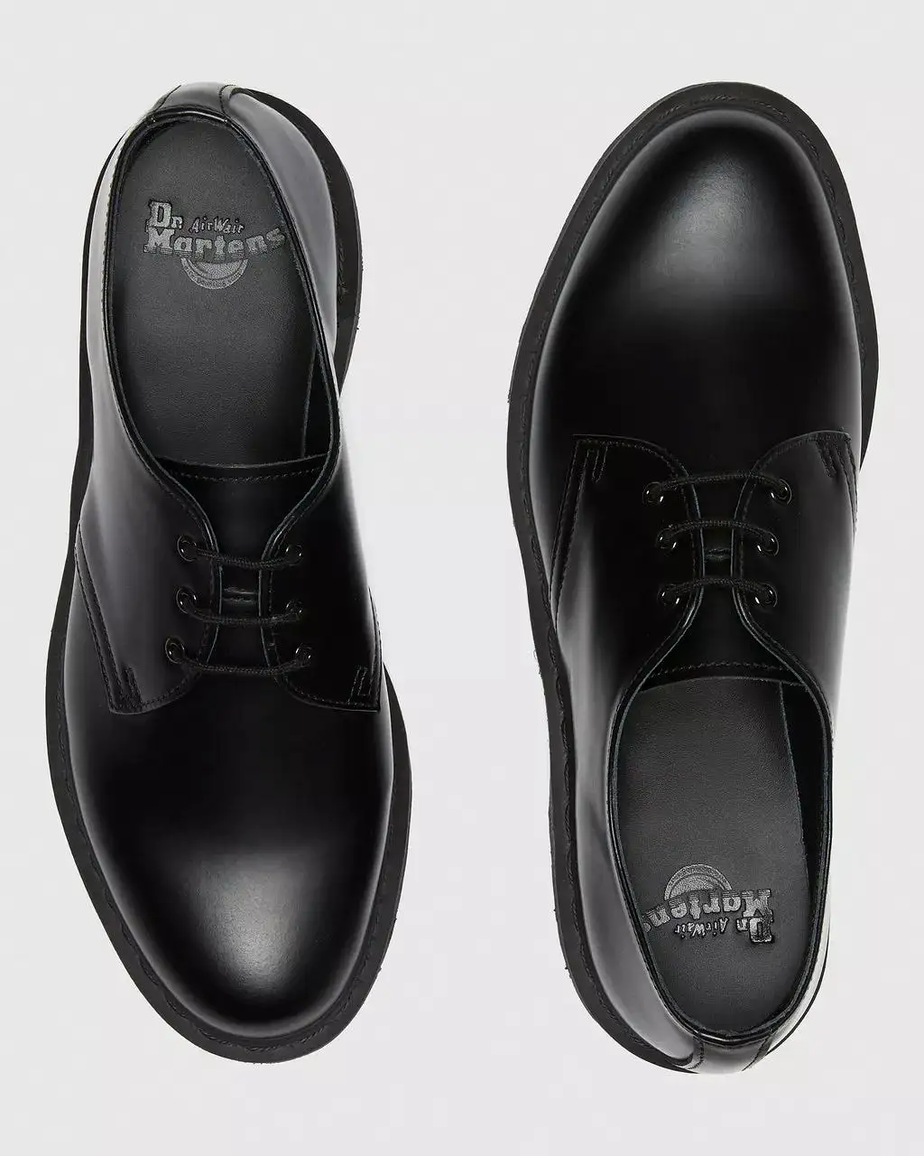 Doc Martens UNISEX 1461 MONO SMOOTH LEATHER OXFORD SHOES (Black Smooth)