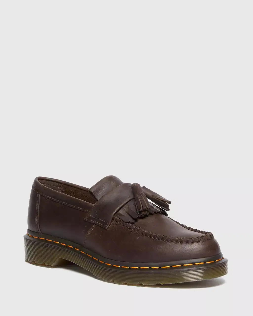 Doc Martens UNISEX ADRIAN CRAZY HORSE LEATHER TASSEL LOAFERS (DARK BROWN CRAZY HORSE)