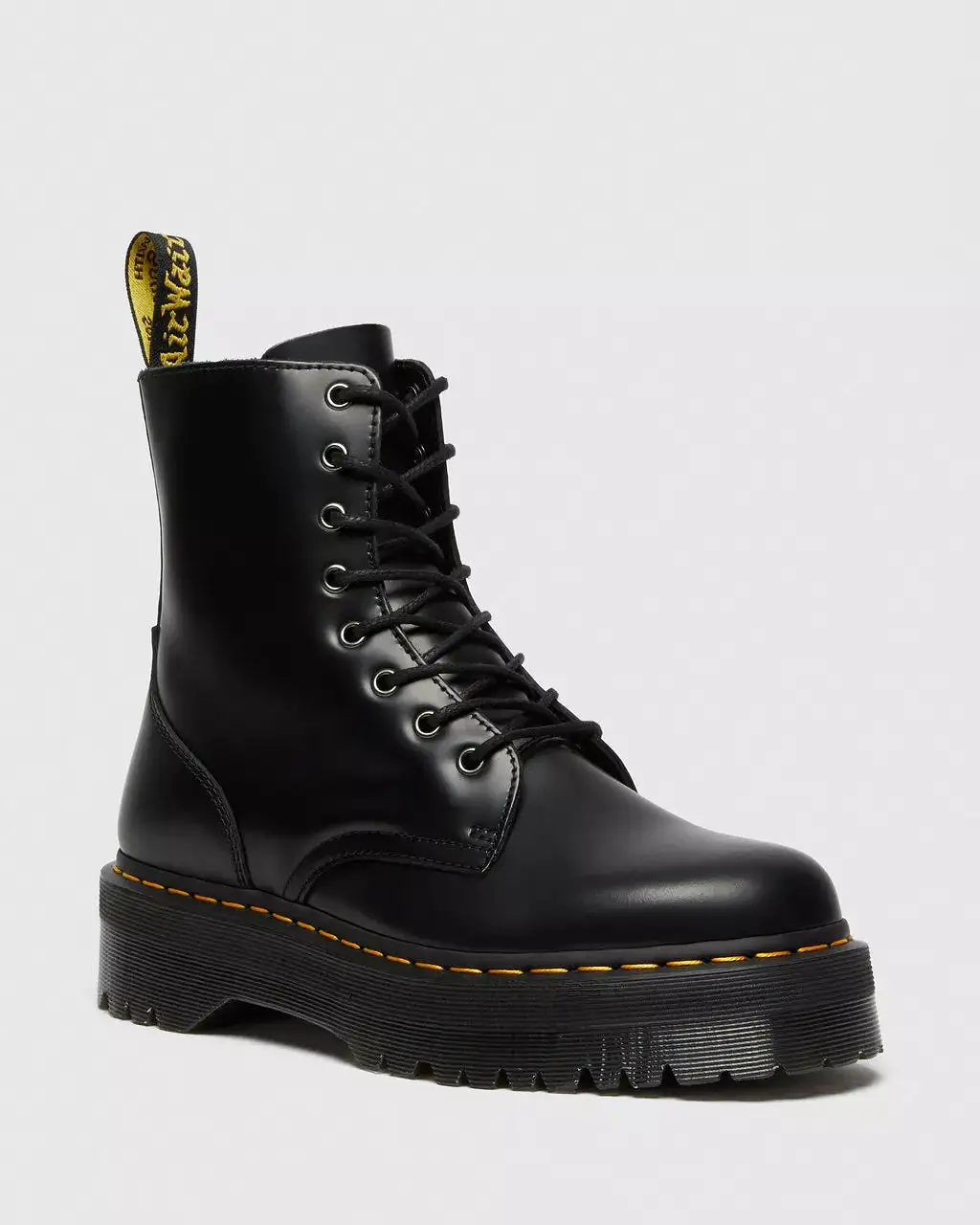 Doc Martens UNISEX JADON BOOT SMOOTH LEATHER PLATFORMS (Black — POLISHED SMOOTH)