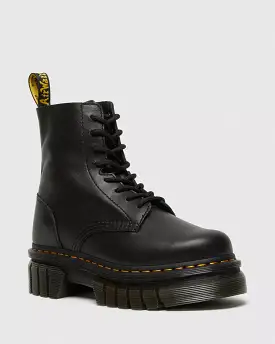 Doc Martens Women's AUDRICK NAPPA LEATHER PLATFORM ANKLE BOOTS (Black - NAPPA LUX)