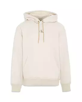 Felpa Uomo Calvin Klein Blocking Hoodie Eggshell