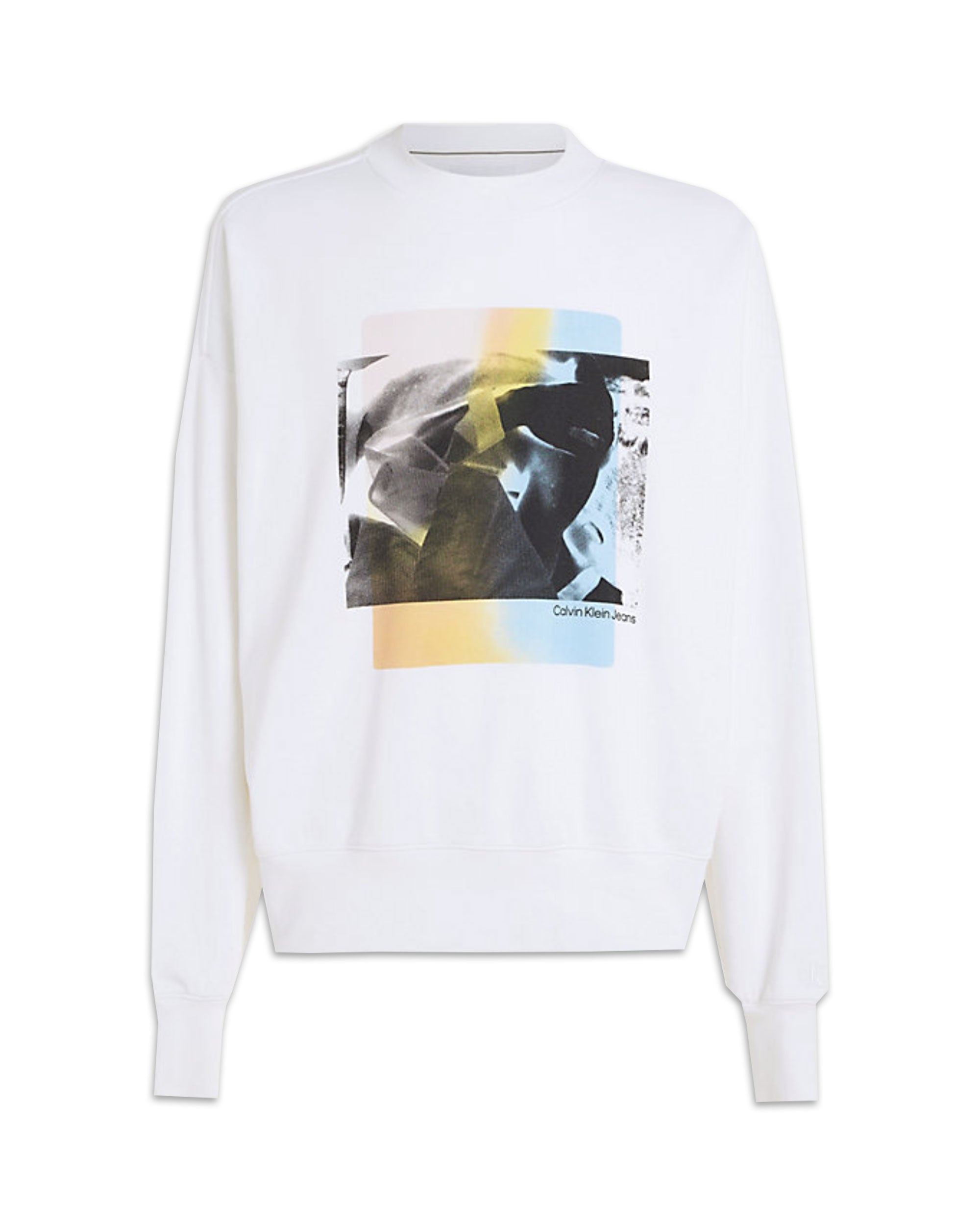 Felpa Uomo Calvin Klein Multi Layered Photo Crewneck