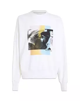 Felpa Uomo Calvin Klein Multi Layered Photo Crewneck