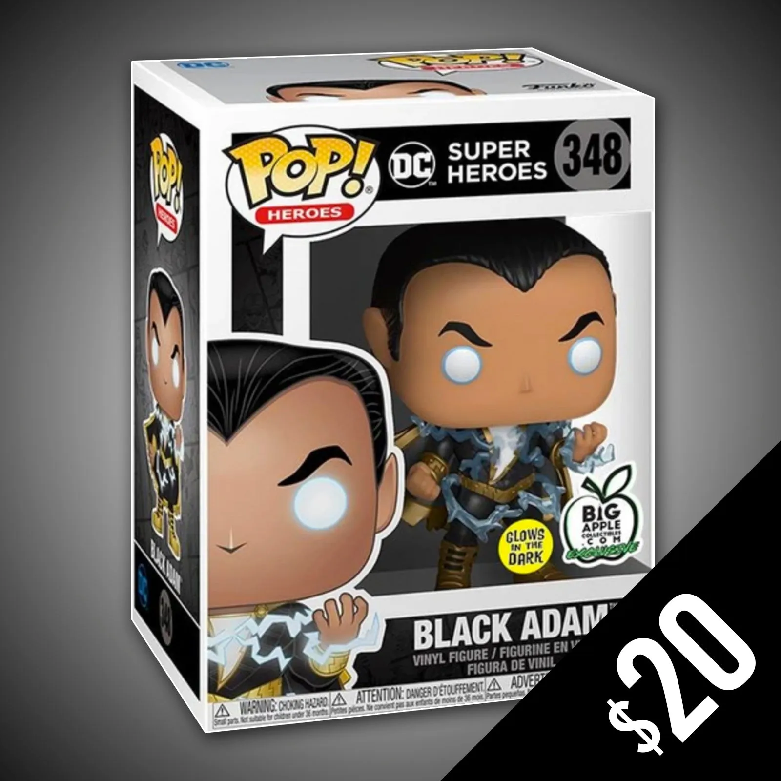 Funko Pop! DC Super Heroes: Black Atom (GITD) #348