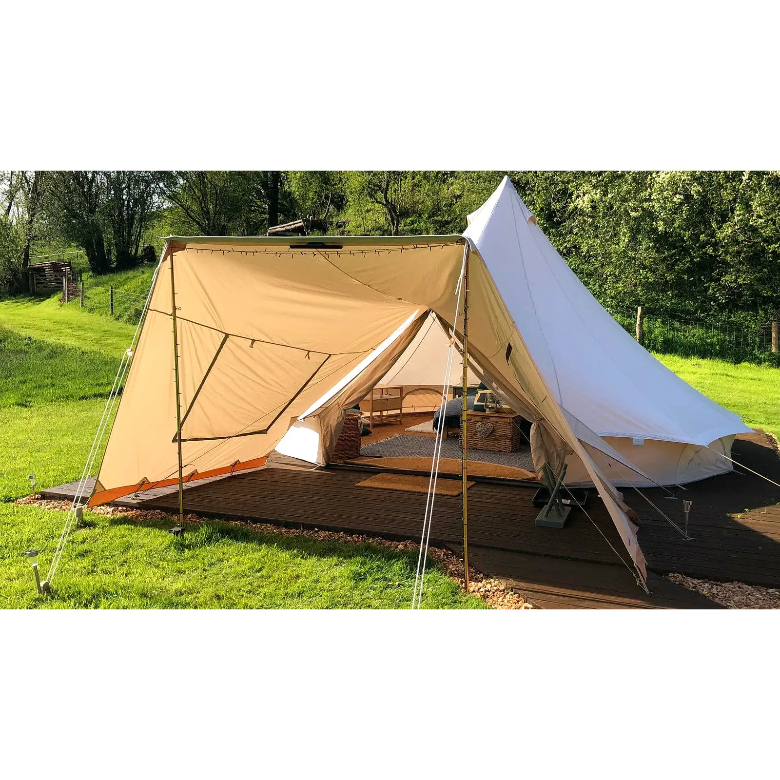 GLANOPY: Polycotton Van Sun Canopy/Universal Porch for glawnings and bell tents