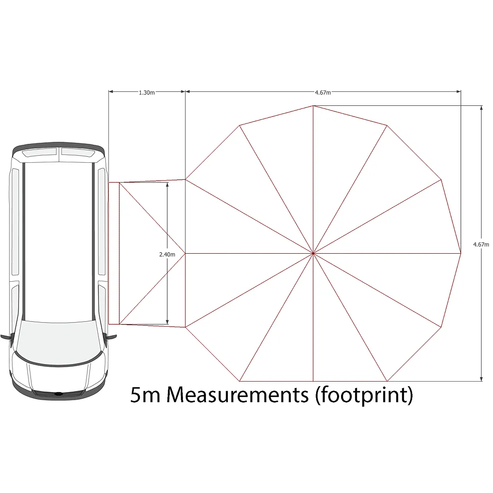 Glawning Double Door Tent / Driveaway Awning (Tent Only)