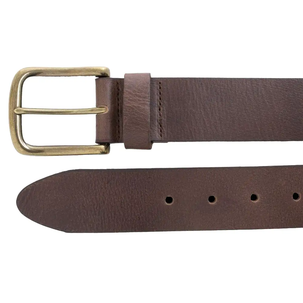 Grizzly 38mm Buffalo Grain Belt w/A. Nickel - Brown