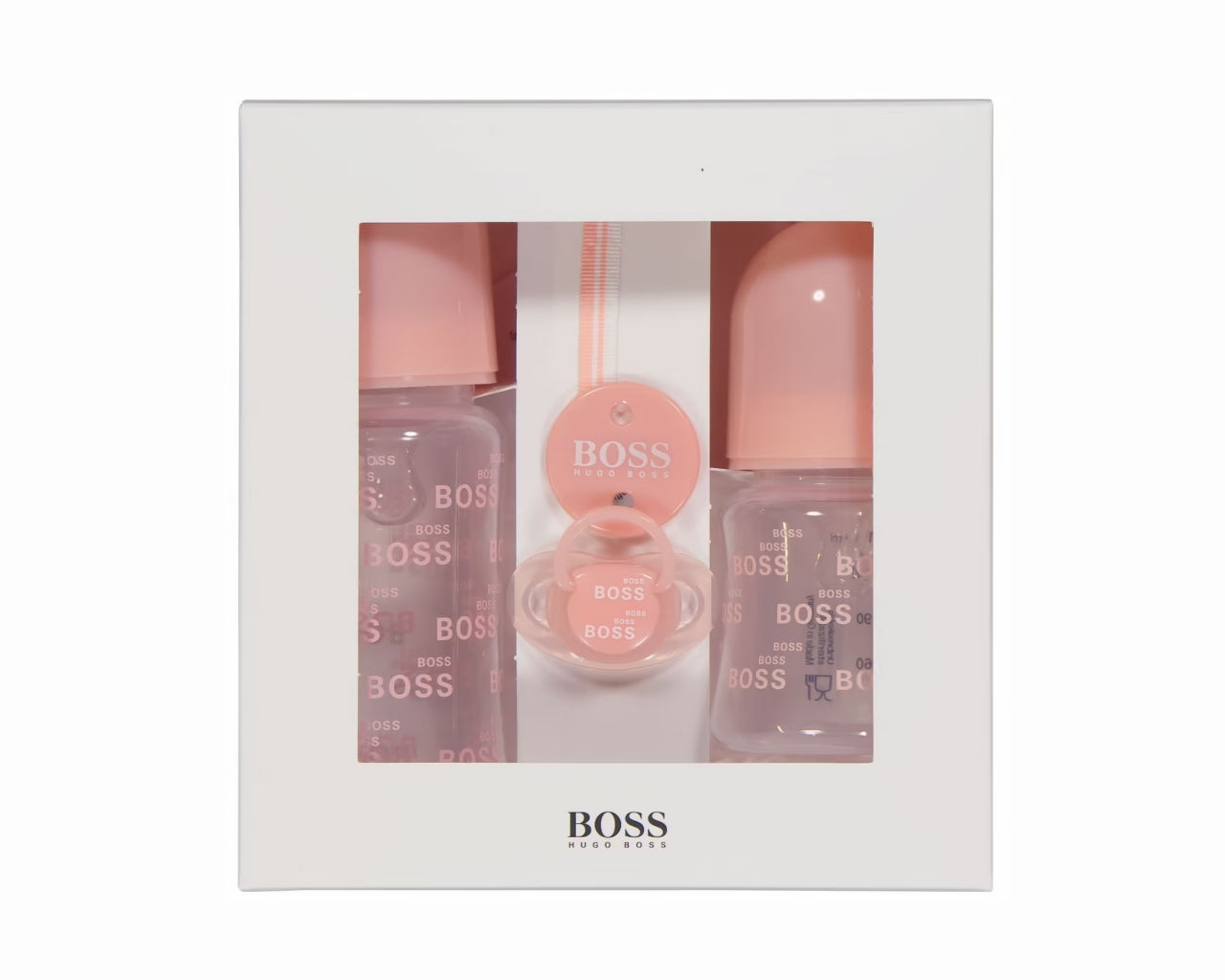 Hugo Boss Baby's J9K146 44L Two Bottle Dummy Boxed Set Pink