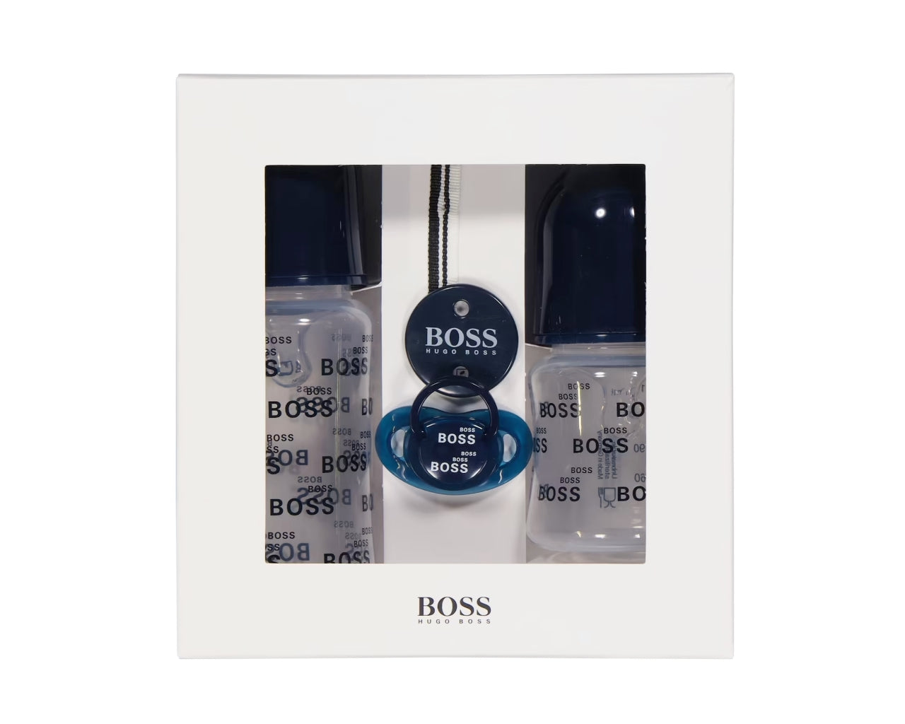 Hugo Boss Baby's J9K146 849 Two Bottle Dummy Boxed Set Navy