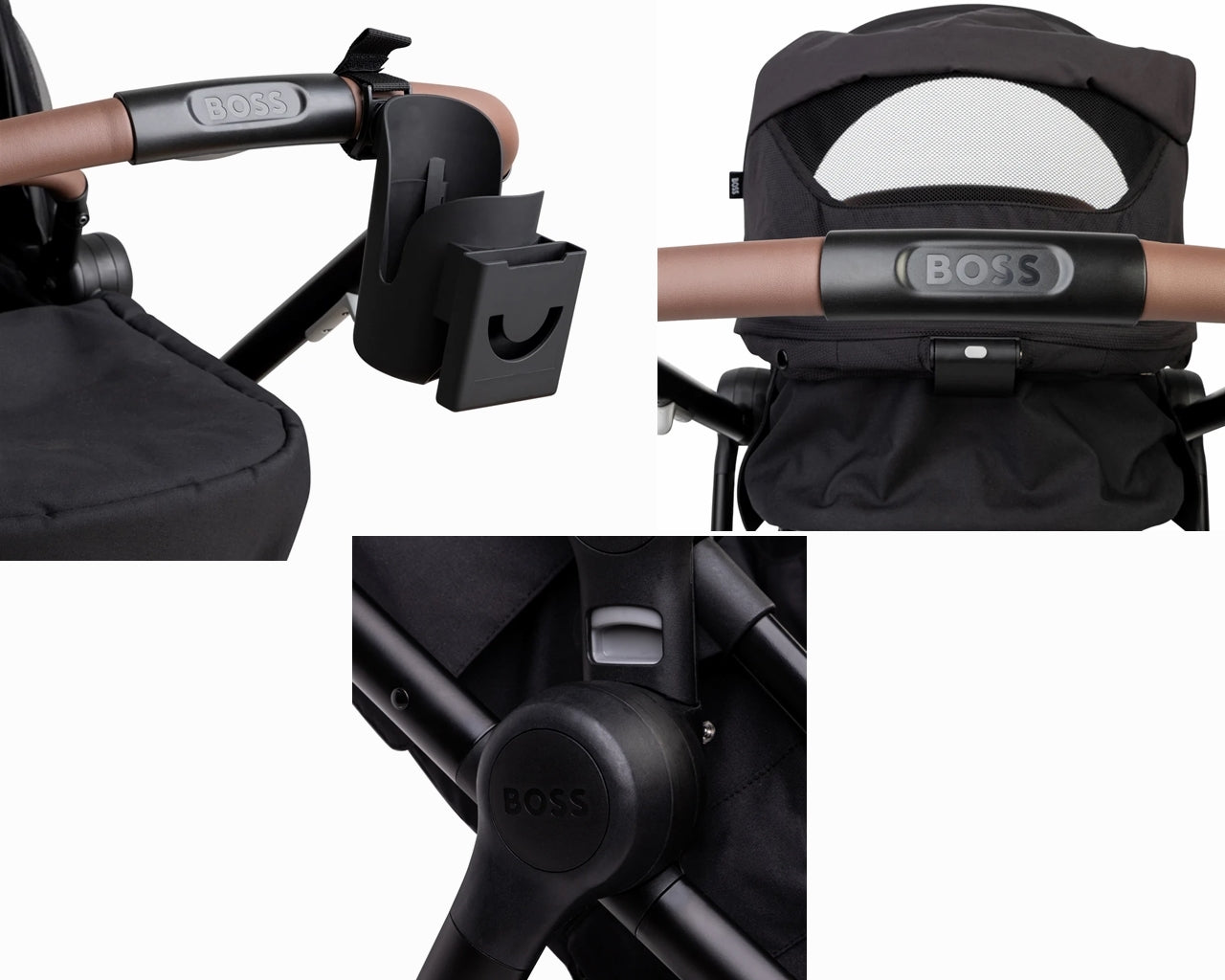 Hugo Boss J90258 09B Two In One Compact Stroller Black Pram