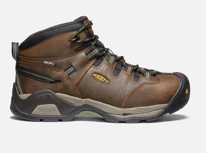 KEEN DETROIT MID XT STEEL TOE WATERPROOF CASCADE BROWN