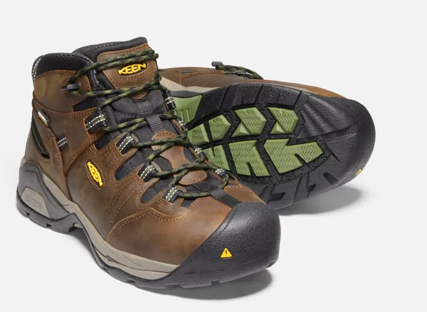 KEEN DETROIT MID XT STEEL TOE WATERPROOF CASCADE BROWN