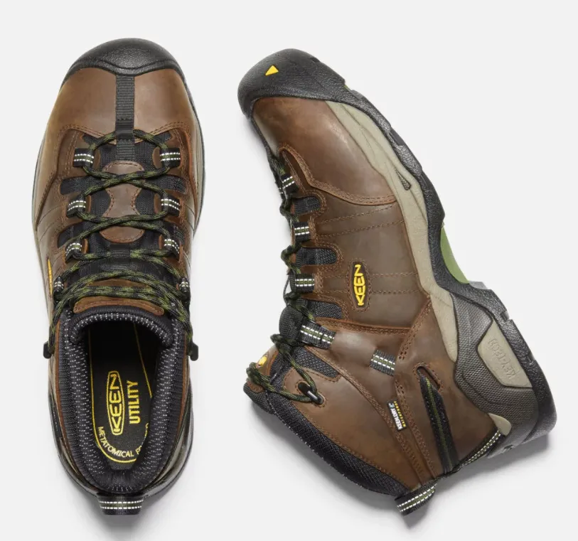 KEEN DETROIT MID XT STEEL TOE WATERPROOF CASCADE BROWN