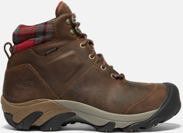 Keen Men's Waterproof Targhee II Winter Boot Size 10.5 In Dark Earth Red Plaid