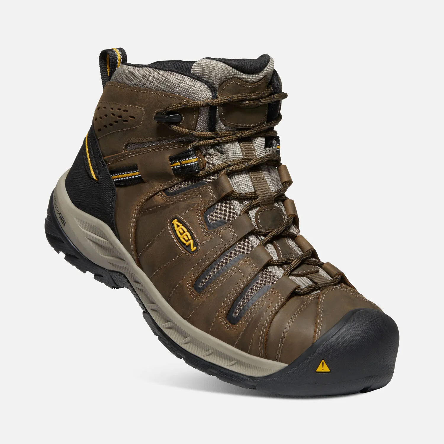 Keen Utility Flint Mid II Waterpoof Steel Toe Work Boot- Cascade Brown