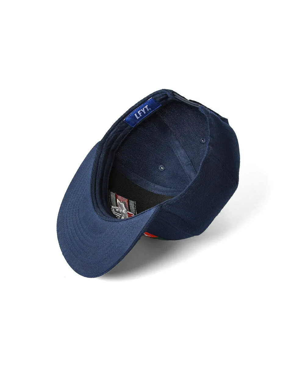 Lafayette LF Champion Emblem Logo Snapback Cap Navy