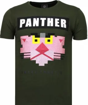 Local Fanatic Panther For A Cougar - Rhinestone T-shirt - Green