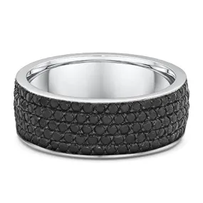 Men's Black Diamond Wedding Band