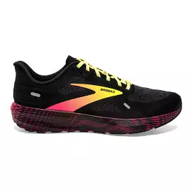 Men's Brooks Launch 9, Black/Pink/Yellow, 8 D Medium