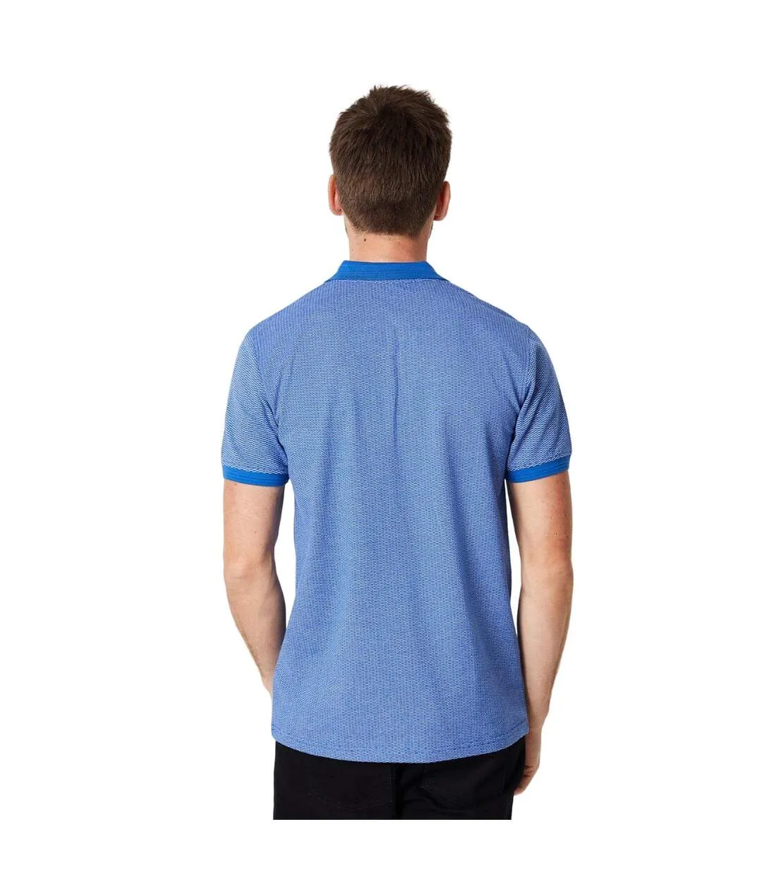 Mens dash jacquard polo shirt blue Burton