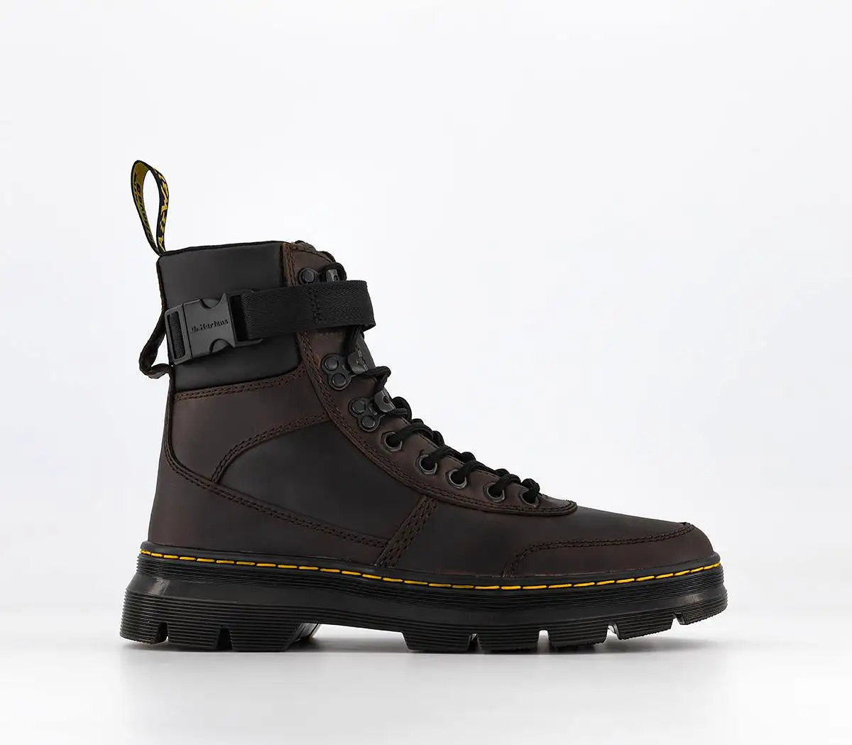 Mens Dr. Martens Combs Tech Boots Dark Brown Crazy Horse