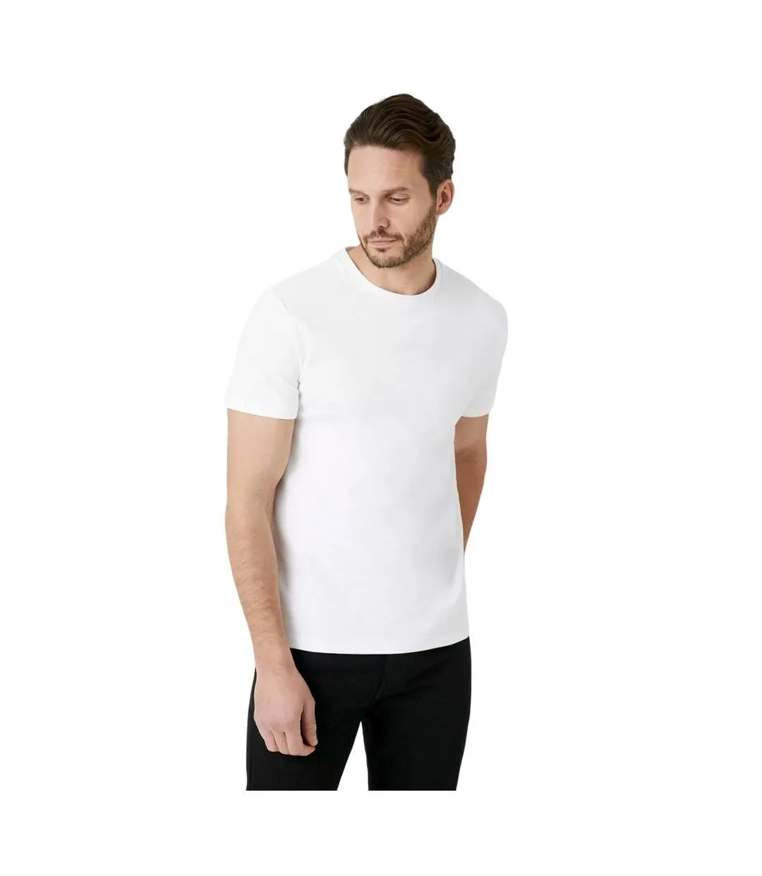 Mens pique crew neck t-shirt white Burton