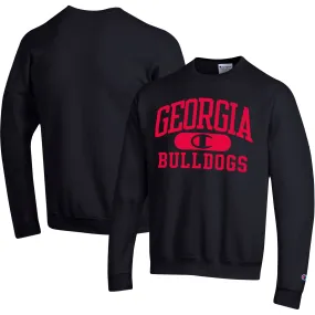 Men's Champion Black Georgia Bulldogs Arch Pill Sweatshirt