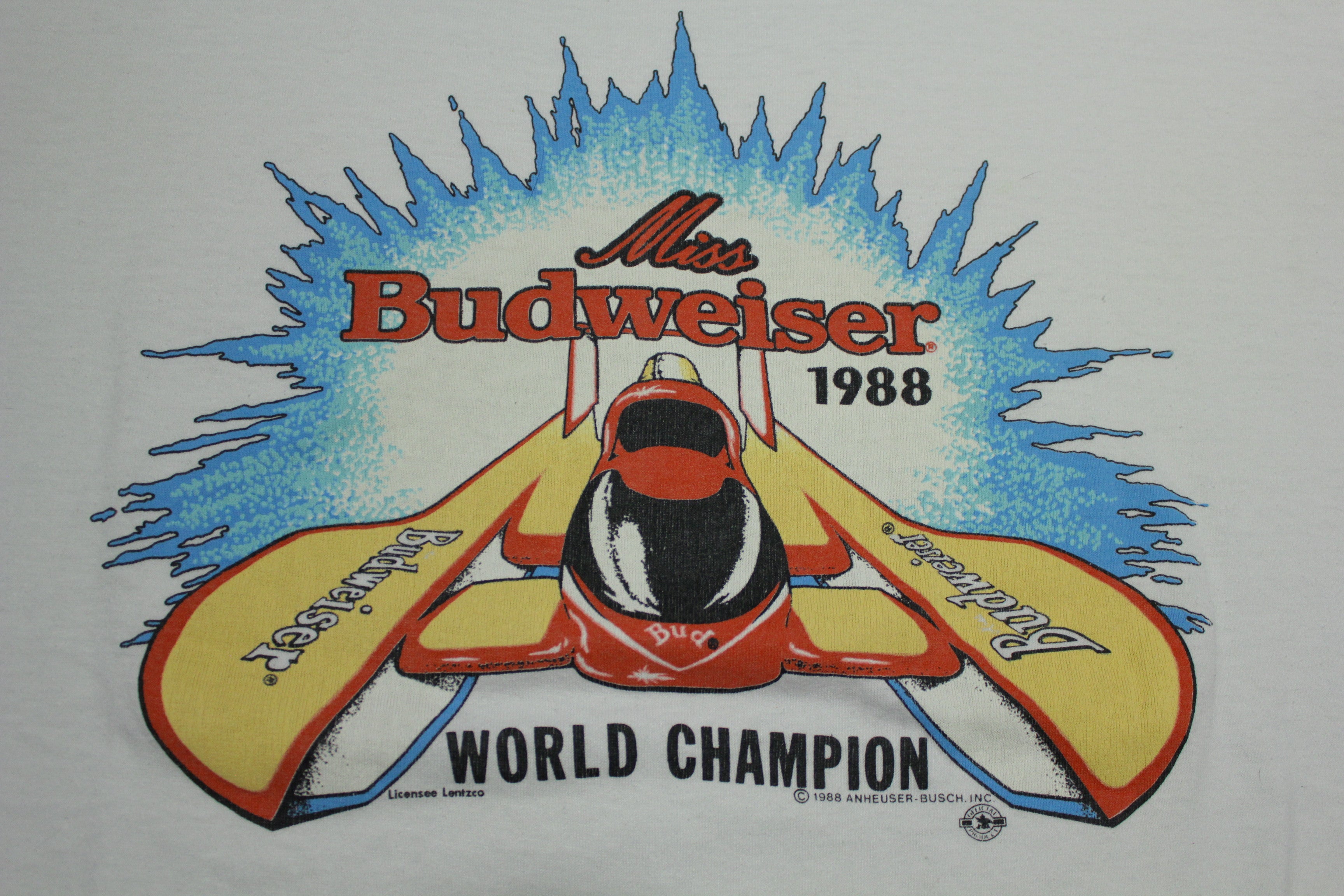 Miss Budweiser Vintage 1988 World Champion Hydroplane Racing T-Shirt