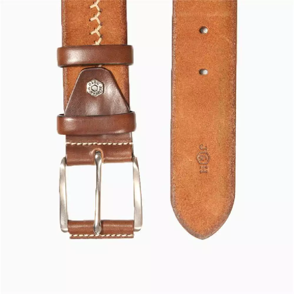 Nubuck Detailed Belt, Tan