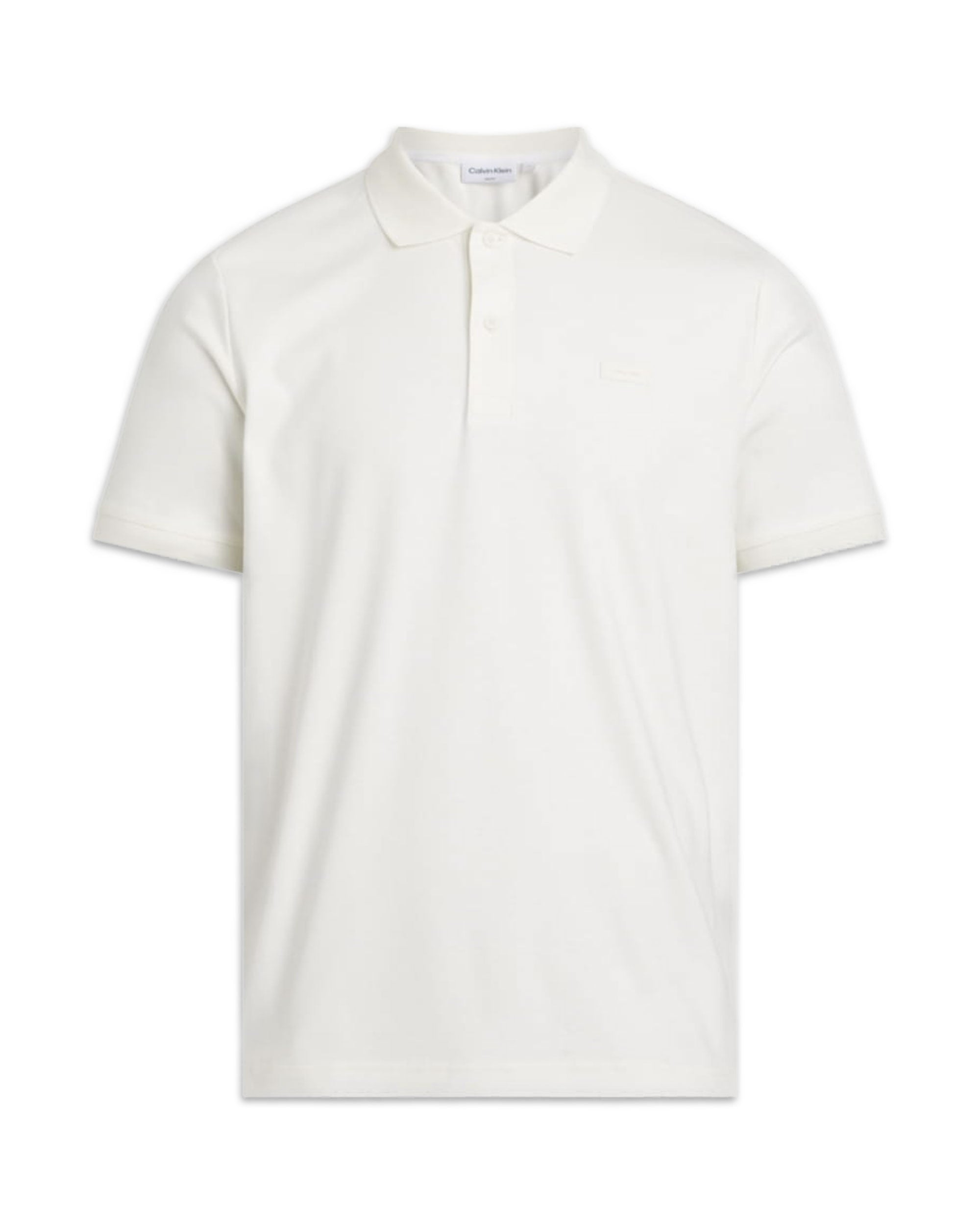 Polo Uomo Calvin Klein Smooth Cotton Slim Egret