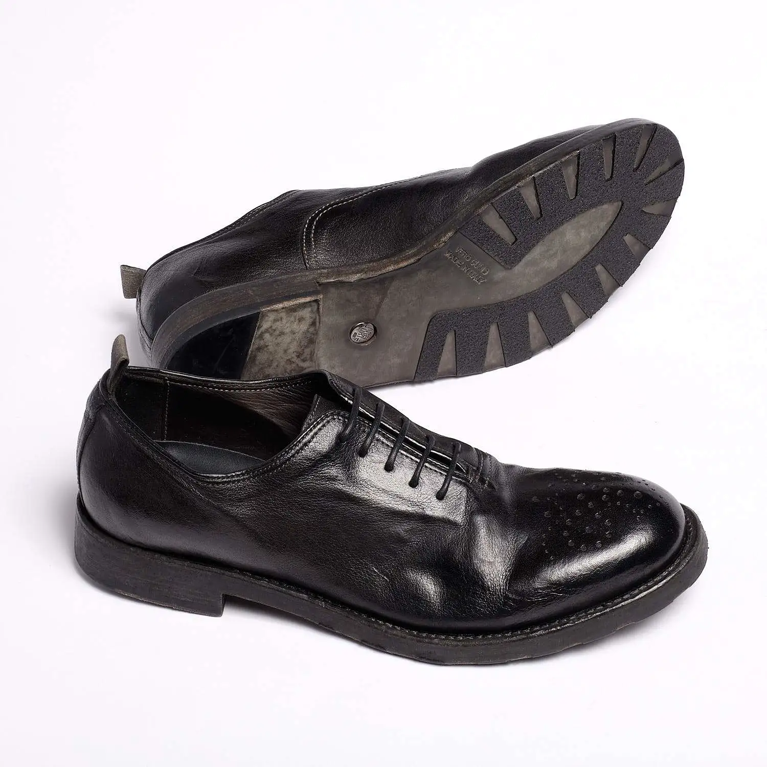 Rustin Laced  Shoes Natural Buffalo leather black