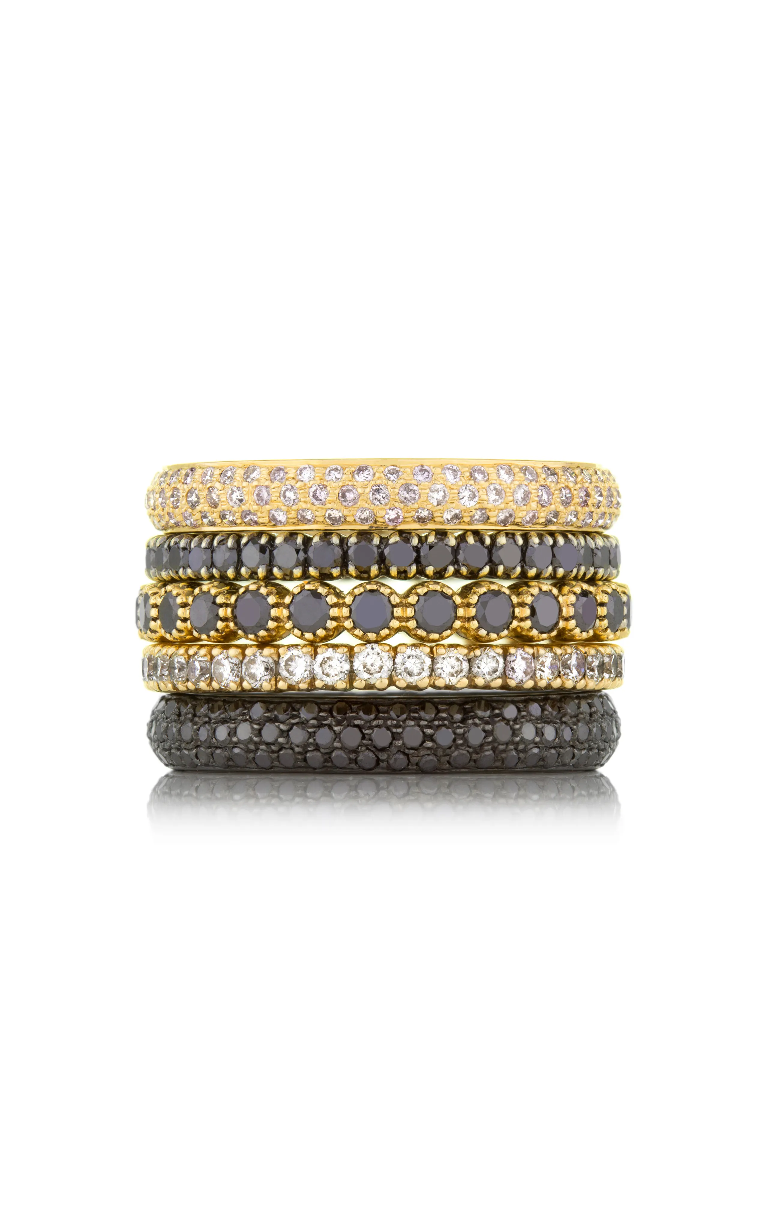 Sethi Couture The Bezel 18K Yellow Gold and Black Diamond Ring