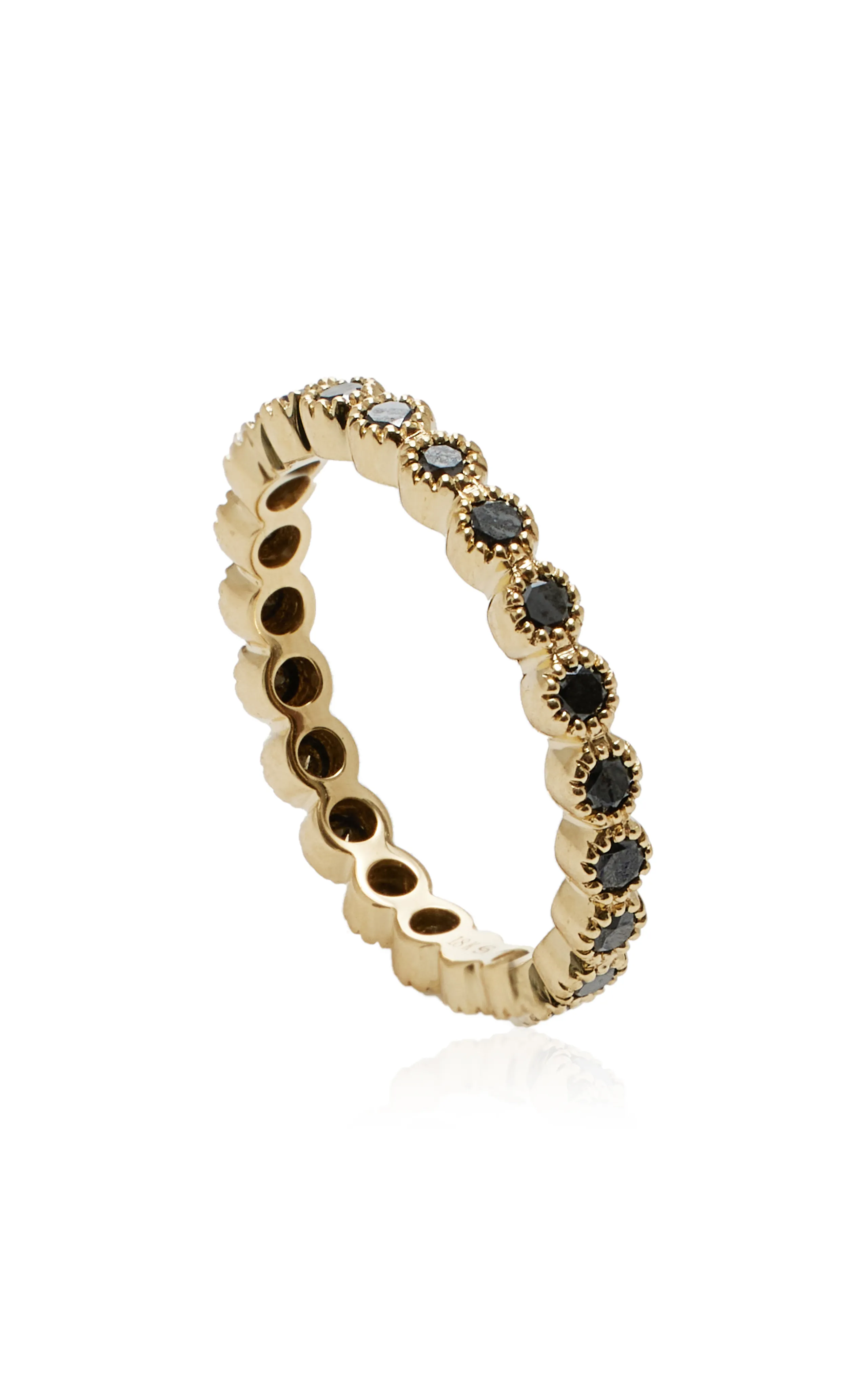 Sethi Couture The Bezel 18K Yellow Gold and Black Diamond Ring