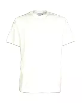 T-Shirt Calvin Klein Comfort Debossed Logo Bianco